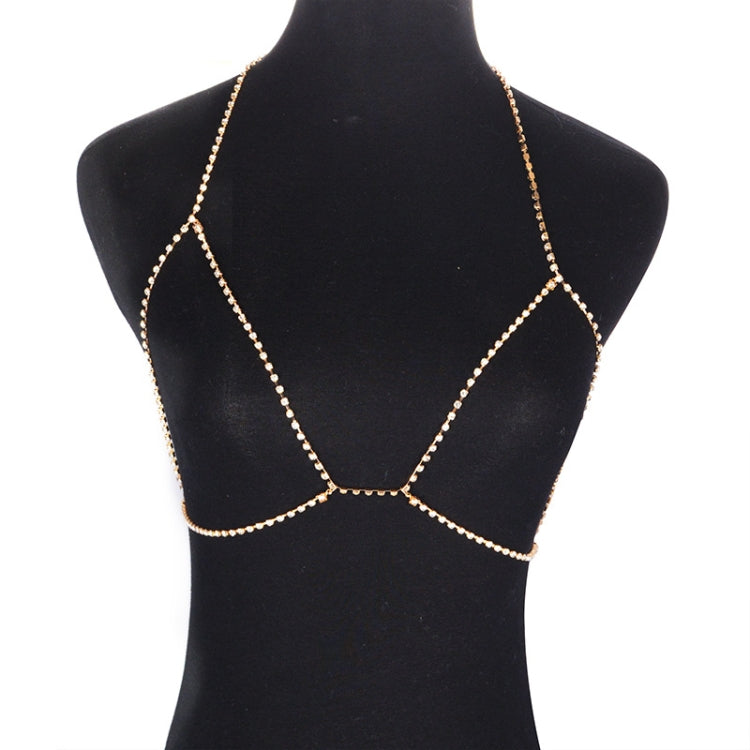 Sexy Sparkle Rhinestone Halter Necklace Bikini Beach Body Chain