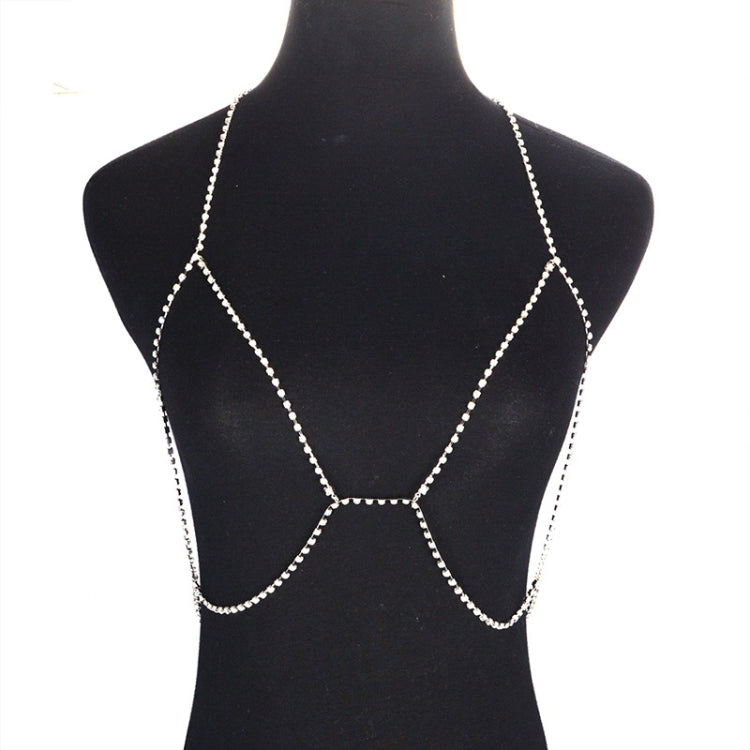 Sexy Sparkle Rhinestone Halter Necklace Bikini Beach Body Chain