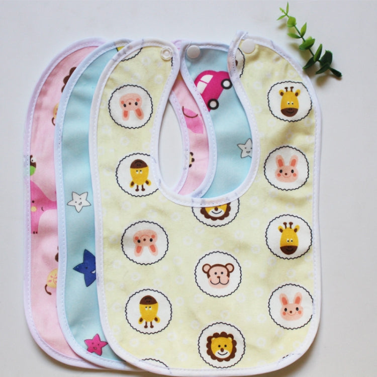 4pcs Waterproof Kids Bib Crystal Velvet Double Layer Baby Drool Towel