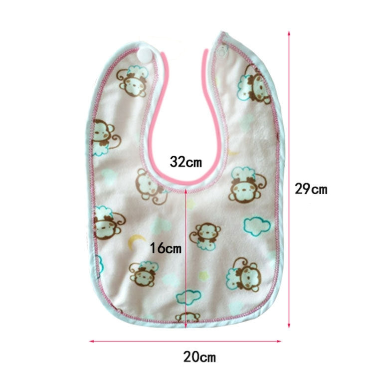 4pcs Waterproof Kids Bib Crystal Velvet Double Layer Baby Drool Towel