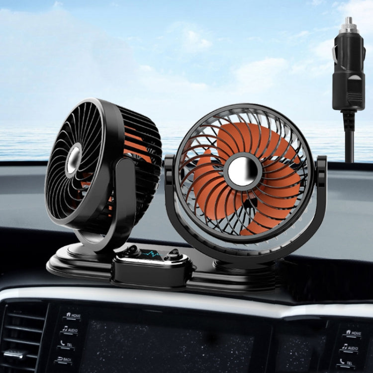 F621 Car Rotatable Turntable Silent Car Double Head Fan, 12V Cigarette Lighter, 24V Cigarette Lighter, High Allocation USB, High Allocation 12V Cigarette Lighter