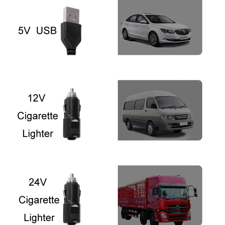 F621 Car Rotatable Turntable Silent Car Double Head Fan, 12V Cigarette Lighter, 24V Cigarette Lighter, High Allocation USB, High Allocation 12V Cigarette Lighter