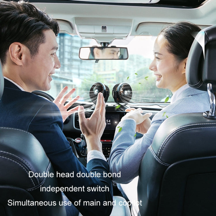 F621 Car Rotatable Turntable Silent Car Double Head Fan, 12V Cigarette Lighter, 24V Cigarette Lighter, High Allocation USB, High Allocation 12V Cigarette Lighter