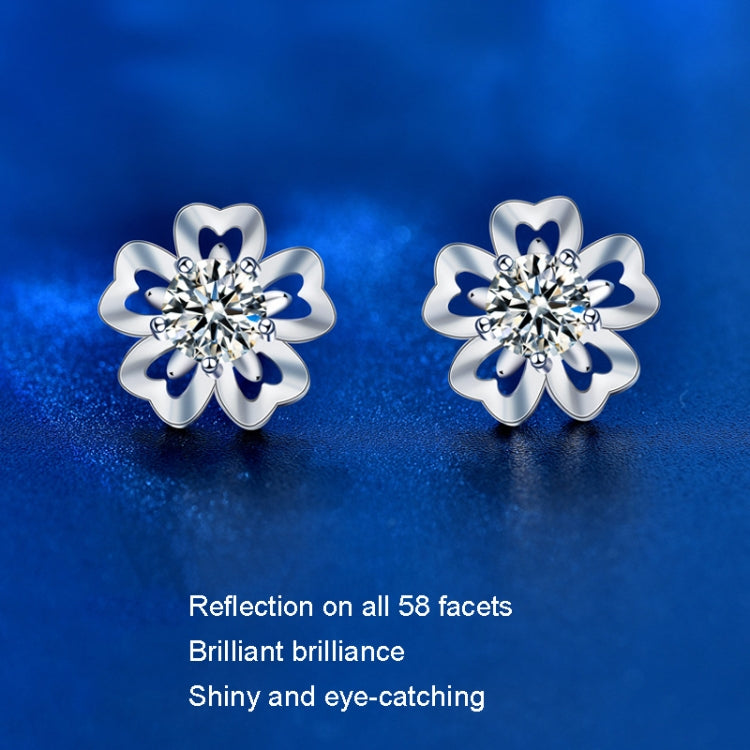 XEA011 Sakura Earrings 925 Silver Needle Flower Earrings, XEA011
