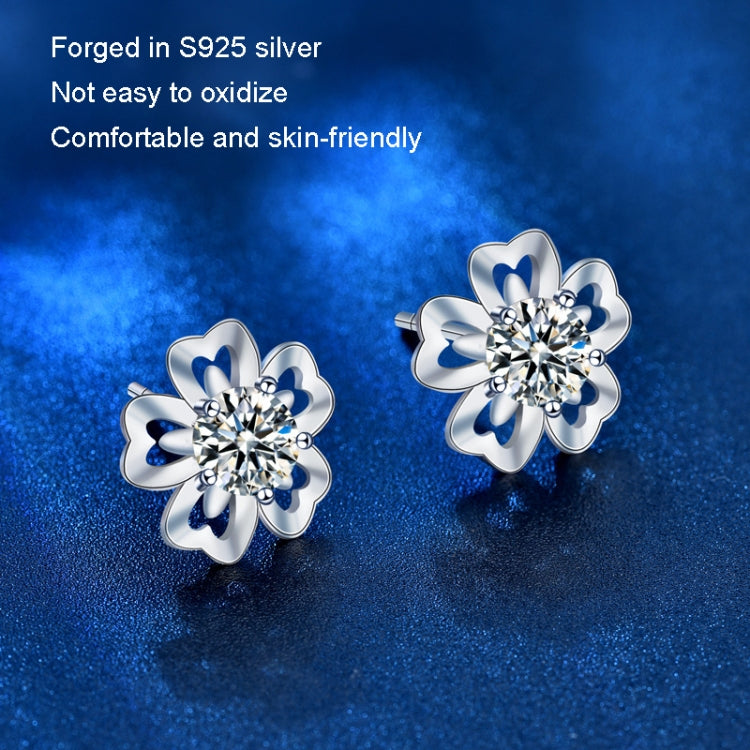 XEA011 Sakura Earrings 925 Silver Needle Flower Earrings, XEA011