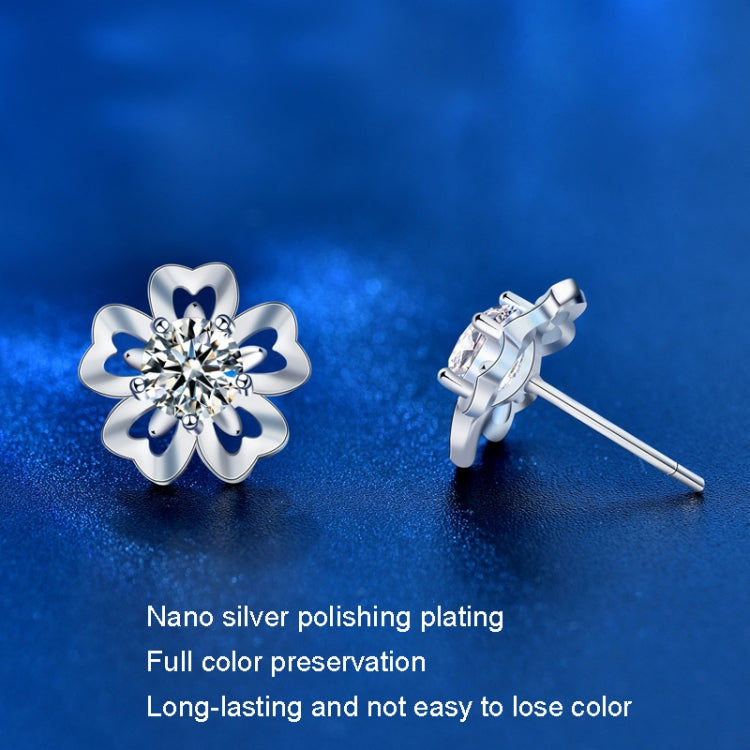 XEA011 Sakura Earrings 925 Silver Needle Flower Earrings, XEA011