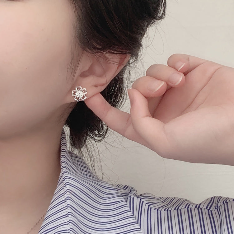 XEA011 Sakura Earrings 925 Silver Needle Flower Earrings, XEA011