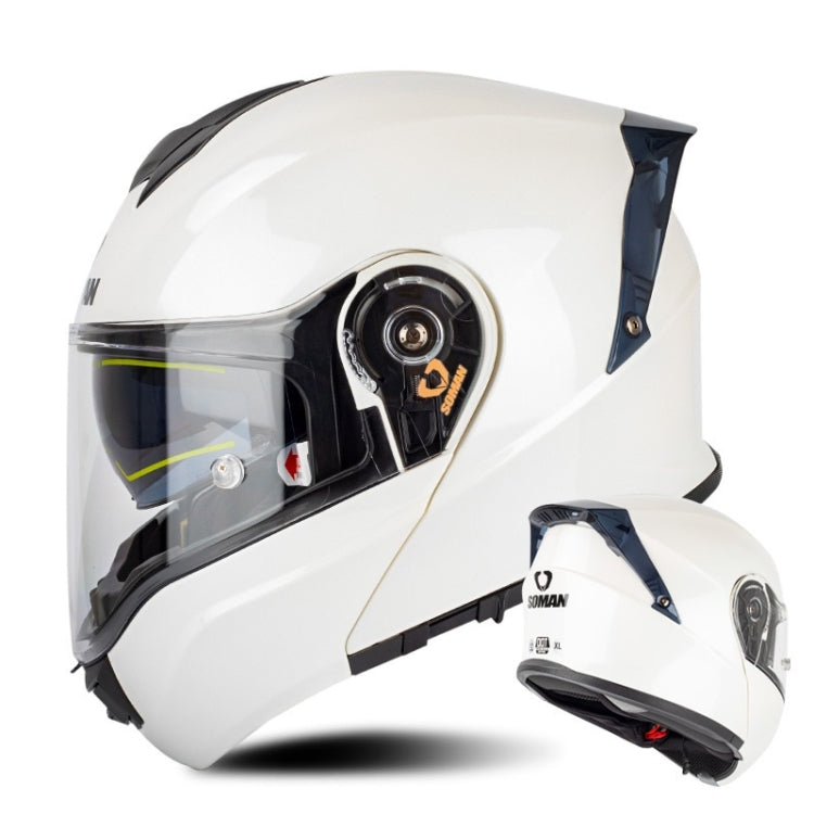 SOMAN Racing Motorcycle Double Lens Riding Safety Helmet, XXL, M, L, XL
