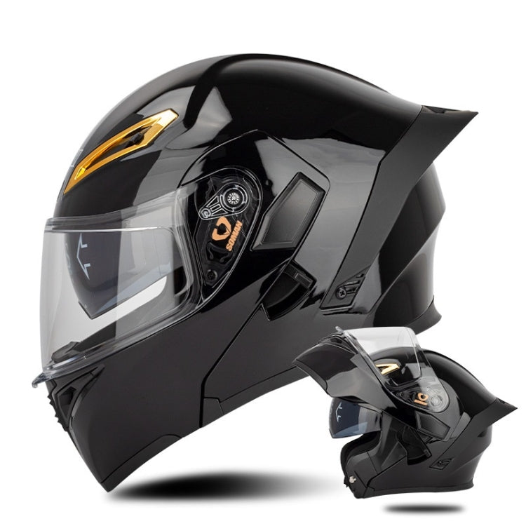 SOMAN Motorcycle Dual Lens Riding Peel-Off Full Coverage Helmet, S, M, L, XL