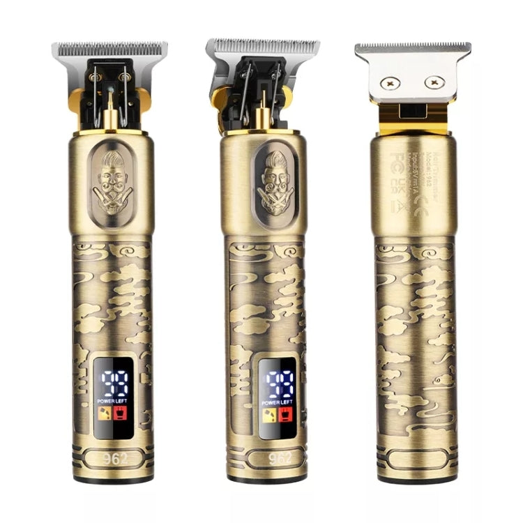 Men Bald Haircut 2 In 1 Electric Hair Clipper Waterproof Set, 962 Gray, 962 Gold