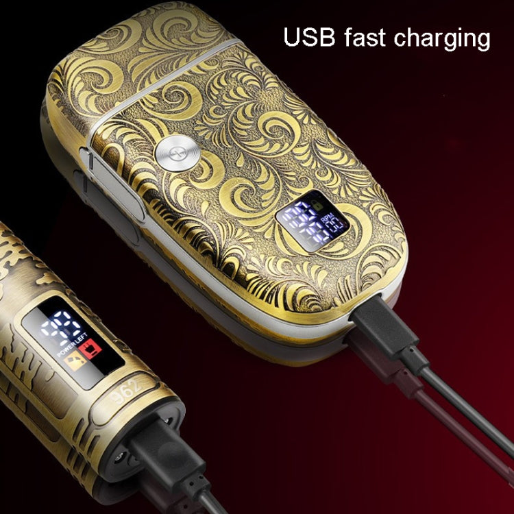 Men Bald Haircut 2 In 1 Electric Hair Clipper Waterproof Set, 962 Gray, 962 Gold