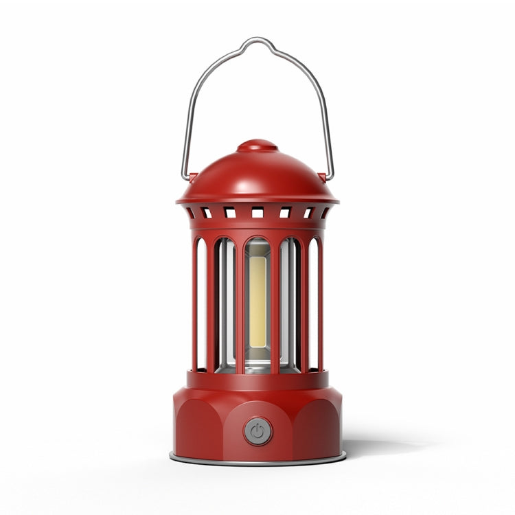 Rechargeable COB Portable Outdoor Camping Lamp Atmosphere Tent Lamp Retro Lamp, Rechargeable Small Beige, Rechargeable Small Black, Rechargeable Small Green, Rechargeable Small Red, Rechargeable Large Beige, Rechargeable Large Black                    ...