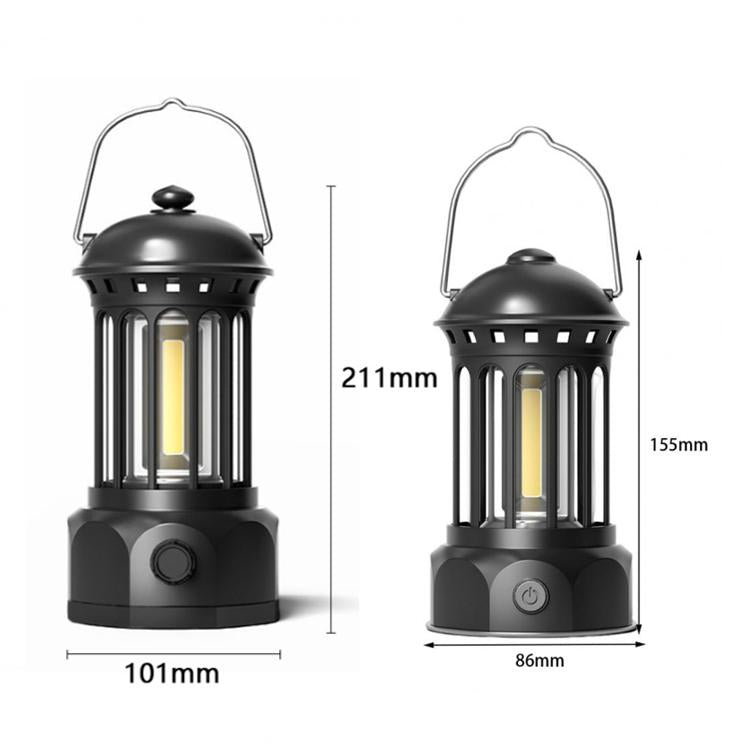 Rechargeable COB Portable Outdoor Camping Lamp Atmosphere Tent Lamp Retro Lamp, Rechargeable Small Beige, Rechargeable Small Black, Rechargeable Small Green, Rechargeable Small Red, Rechargeable Large Beige, Rechargeable Large Black                    ...