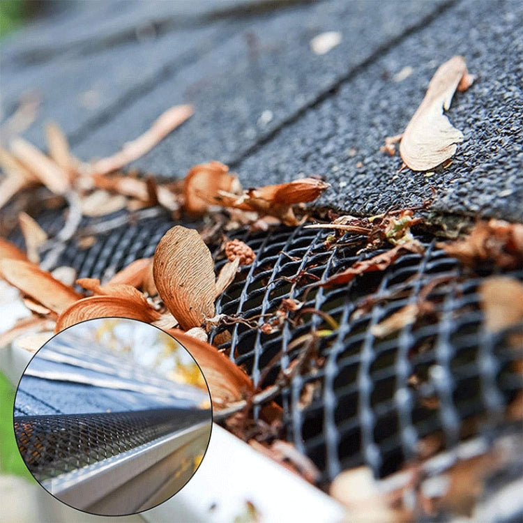Plastic Gutter Guard Prevent Leaves or Debris From Clogging Downspouts and Drains, 16cm x 6m With 15pcs Nails, 18cm x 8m With 15pcs Nails, 18cm x 8m Without Nails