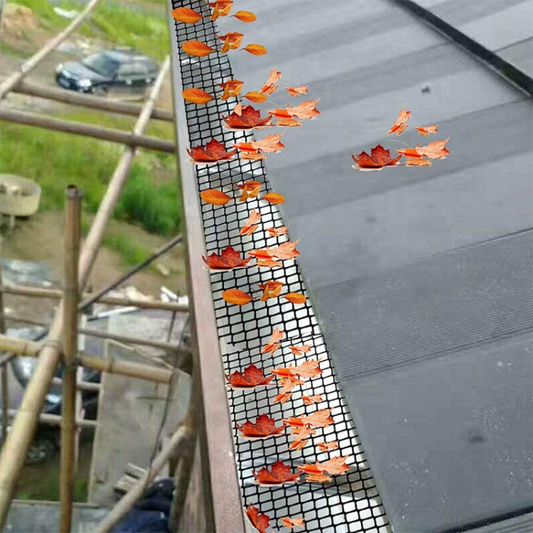 Plastic Gutter Guard Prevent Leaves or Debris From Clogging Downspouts and Drains, 16cm x 6m With 15pcs Nails, 18cm x 8m With 15pcs Nails, 18cm x 8m Without Nails