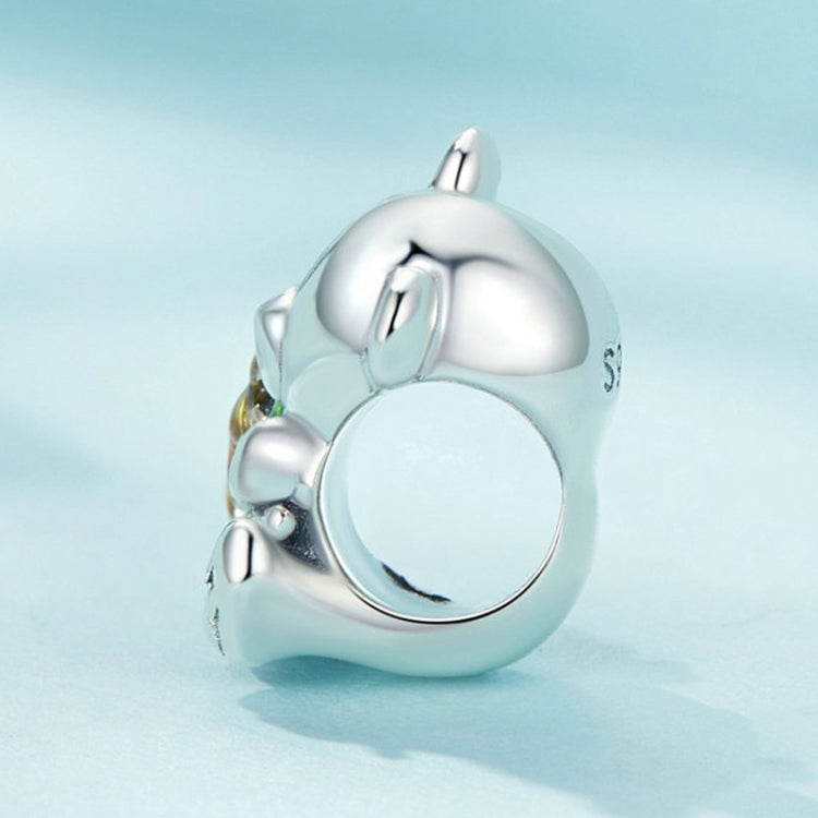 Cute Bear Sunflower DIY Beads S925 Sterling Silver Bracelet Accessories, SCC2560