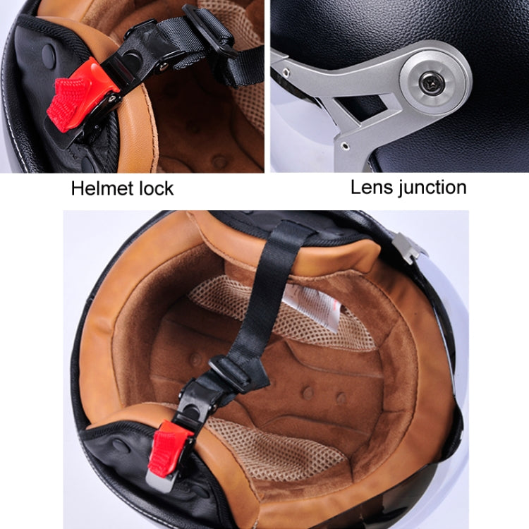 GXT Electric Vehicle Half Cover Helmet Four Seasons Retro Helmet, M, L, XL
