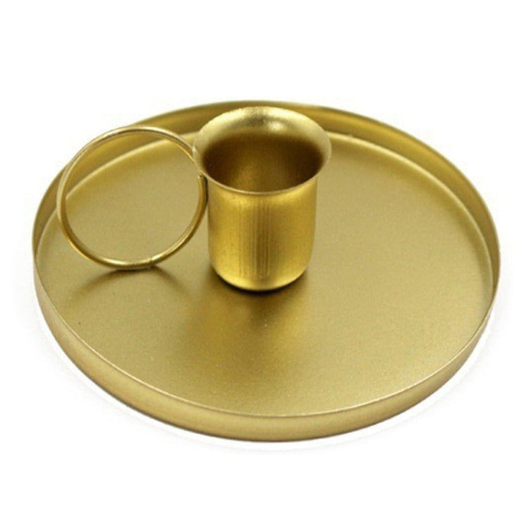 Retro Metal Teacup Shaped Iron Candle Holder Home Decoration Ornaments, Gold, Black