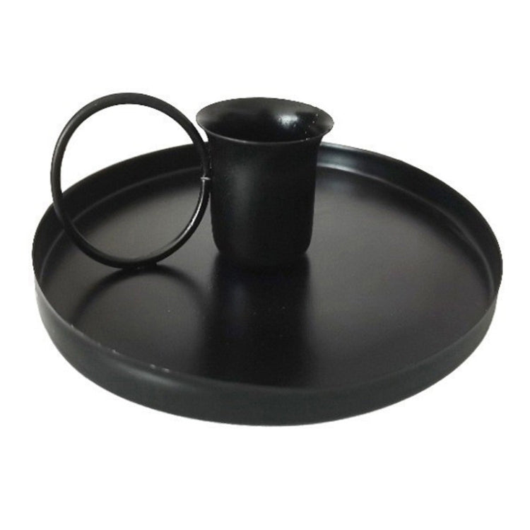 Retro Metal Teacup Shaped Iron Candle Holder Home Decoration Ornaments, Gold, Black