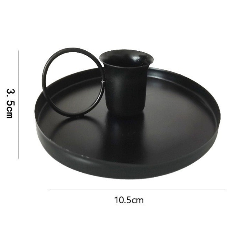 Retro Metal Teacup Shaped Iron Candle Holder Home Decoration Ornaments, Gold, Black
