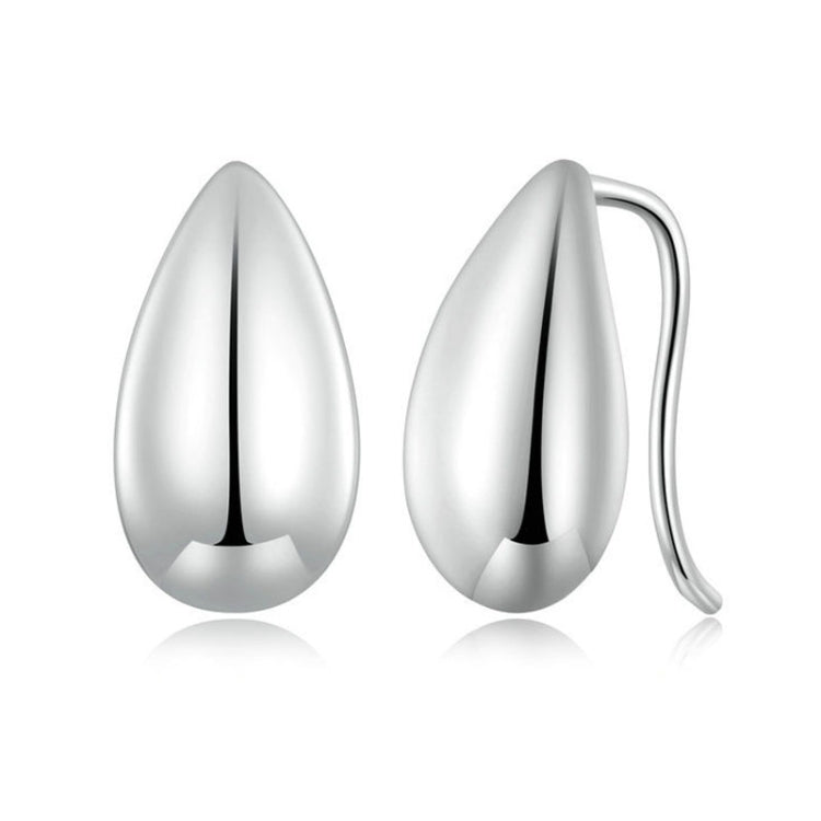 S925 Sterling Silver Water Drop Glare Earrings, BSE869