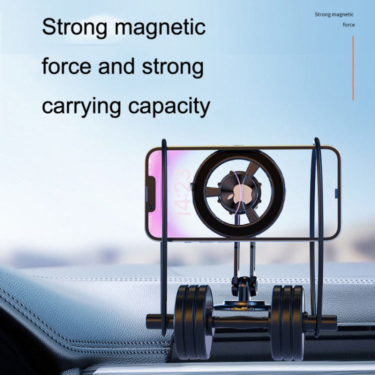 Magsafe Magnetic Mobile Phone Bracket Metal Car Navigation Folding Bracket, CZY-F82Y(Black)