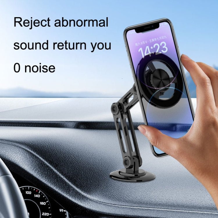Magsafe Magnetic Mobile Phone Bracket Metal Car Navigation Folding Bracket, CZY-F82Y(Black)