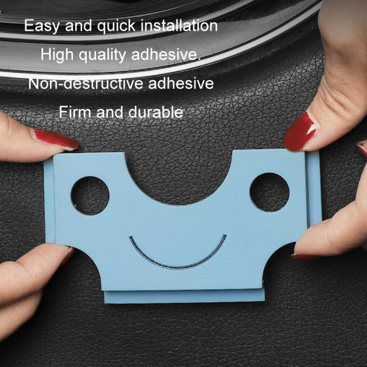 Car Multi-functional Adhesive Bill Card Holder, Smile Black, Smile Beige, Smile Pink, Grid Black, Grid Beige, Grid Pink