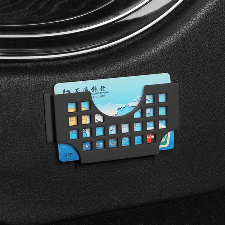 Car Multi-functional Adhesive Bill Card Holder, Smile Black, Smile Beige, Smile Pink, Grid Black, Grid Beige, Grid Pink
