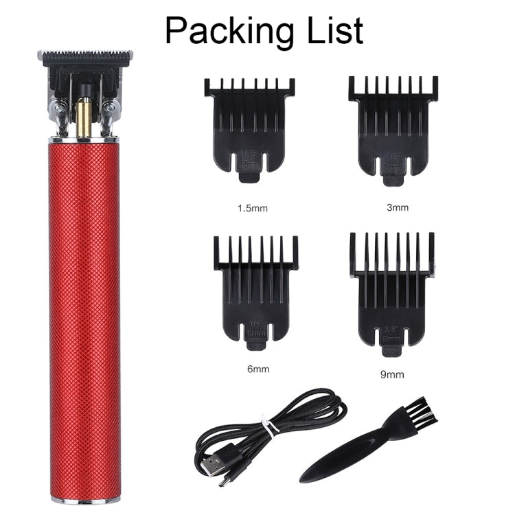 Hollow T-shape Ceramic Cutter Head USB Charging Engraving Electric Hair Clipper, Ceramic Cutter (Black), Ceramic Cutter (Gold), Ceramic Cutter (Silver), Ceramic Cutter (Red)