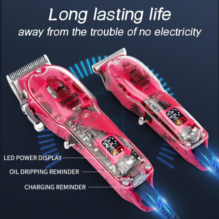 Haircutter Set Transparent Body Oil Head Electric Hair Clipper Men Home Electric Pusher, LM-2032 (Earl Green), LM-2032 (Earl Red), LM-2032 (Earl Yellow), LM-2032 (Scissors Green), LM-2032 (Scissors Red), LM-2032 (Scissors Yellow)