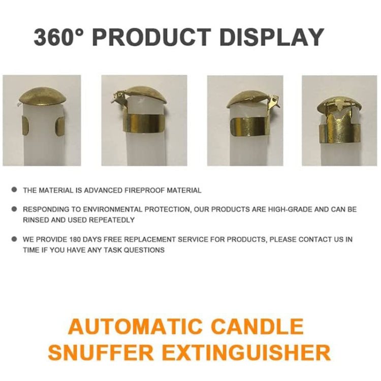 Automatic Candle Extinguisher Metal Candle Extinguishing Fire Clamp Candle Extinguisory Cover, Automatic Candle Extinguisher Gold, Automatic Candle Extinguisher Silver