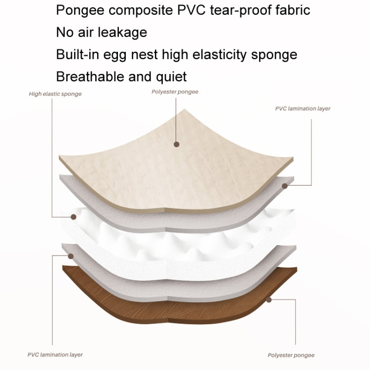 CSTUR D2250 Thickened Portable Camping Hexagonal Automatic Inflatable Mat Outdoor Picnic Moistureproof Mat, 3cm (Khaki), 5cm (Khaki)