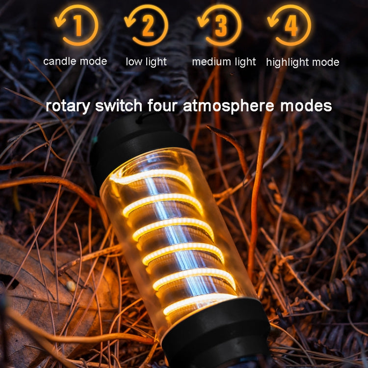 Outdoor Camping Spiral Lamp Waterproof Lighting Multifunctional Tent Hanging Lamp
