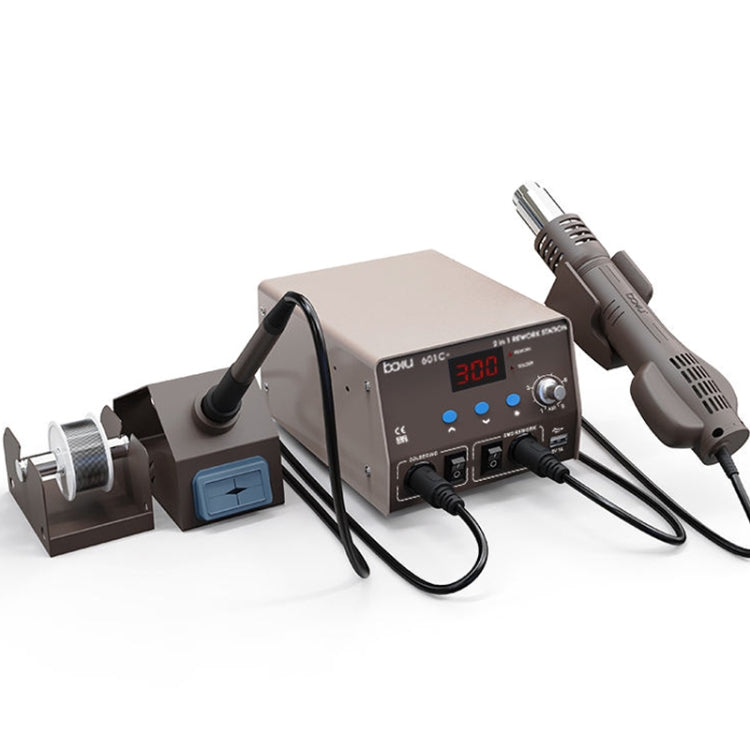BAKU BA-601C+ Digital Display 2-In-1 Electric Soldering Iron Heat Exchanger Mobile Phone Maintenance Desoldering, EU Plug 220V, US Plug 110V