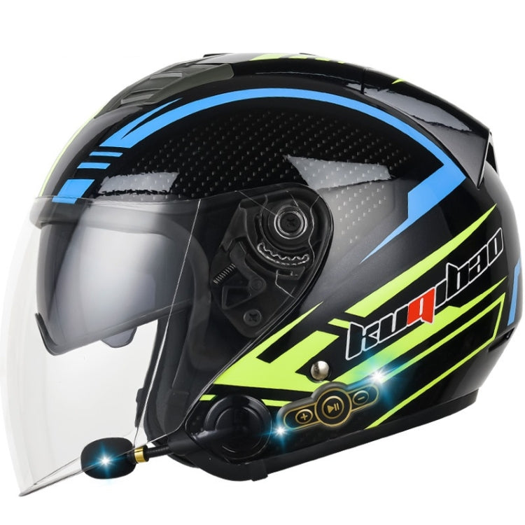 KUQIBAO Motorcycle Smart Bluetooth-compatible Sun Protection Double Lens Safety Helmet, M, L, XL, XXL