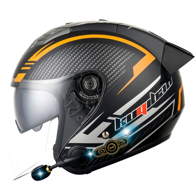 KUQIBAO Motorcycle Smart Bluetooth-compatible Sun Protection Double Lens Safety Helmet, M, L, XL, XXL