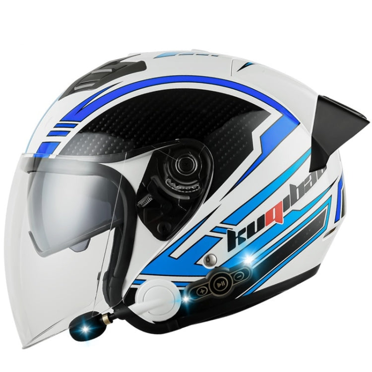 KUQIBAO Motorcycle Smart Bluetooth-compatible Sun Protection Double Lens Safety Helmet, M, L, XL, XXL