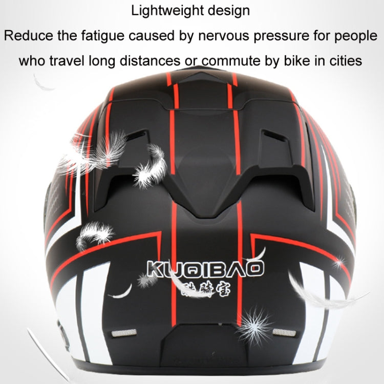 KUQIBAO Motorcycle Smart Bluetooth-compatible Sun Protection Double Lens Safety Helmet, M, L, XL, XXL