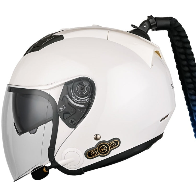 KUQIBAO Motorcycle Bluetooth Headset Double Lens Helmet With Braid, M, L, XL, XXL