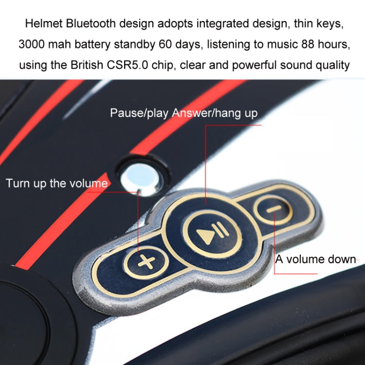 KUQIBAO Motorcycle Bluetooth Headset Double Lens Helmet With Braid, M, L, XL, XXL