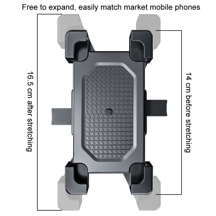 Shockproof Motorcycle Mobile Phone Holder Outdoor Bike Navigation Holder, Rearview Mirror, Handlebars