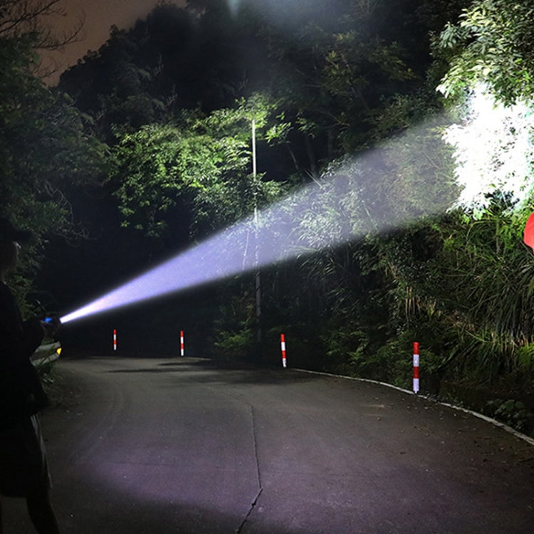 1200mAh LED Outdoor Strong Lighting Lithium Battery Flashlight, Fixed Focus Silver, Fixed Focus Black, Zoom Silver, Zoom Black
