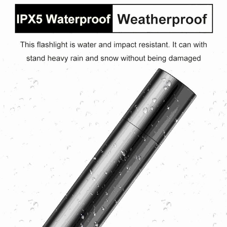 1800mAh LED Outdoor Strong Lighting Lithium Battery Flashlight, Fixed Focus Silver, Fixed Focus Black, Zoom Silver, Zoom Black