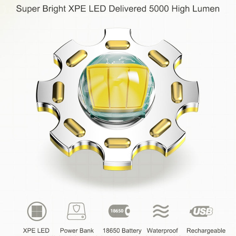2600mAh LED Outdoor Strong Lighting Lithium Battery Flashlight, Fixed Focus Silver, Fixed Focus Black, Zoom Silver, Zoom Black