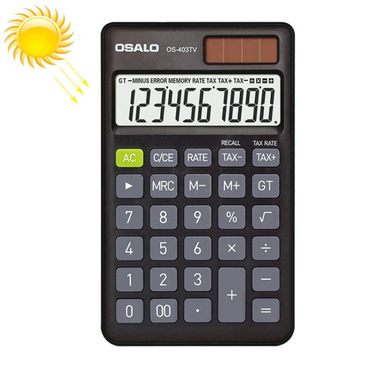 OSALO OS-403TV 10-digit LCD Screen Solar Dual Power Supply Mini Student Desktop Calculator, OS-403TV