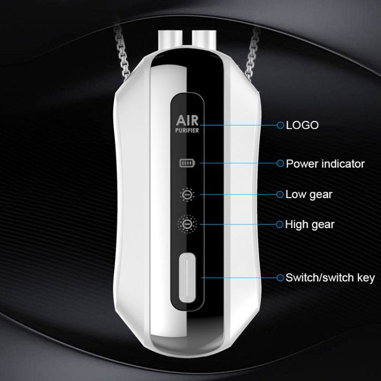 Portable Negative Ion Air Purifier Home Hanging Neck Purifier, Chain Style (White), Chain Style (Black), Rope Style (White), Rope Style (Black)