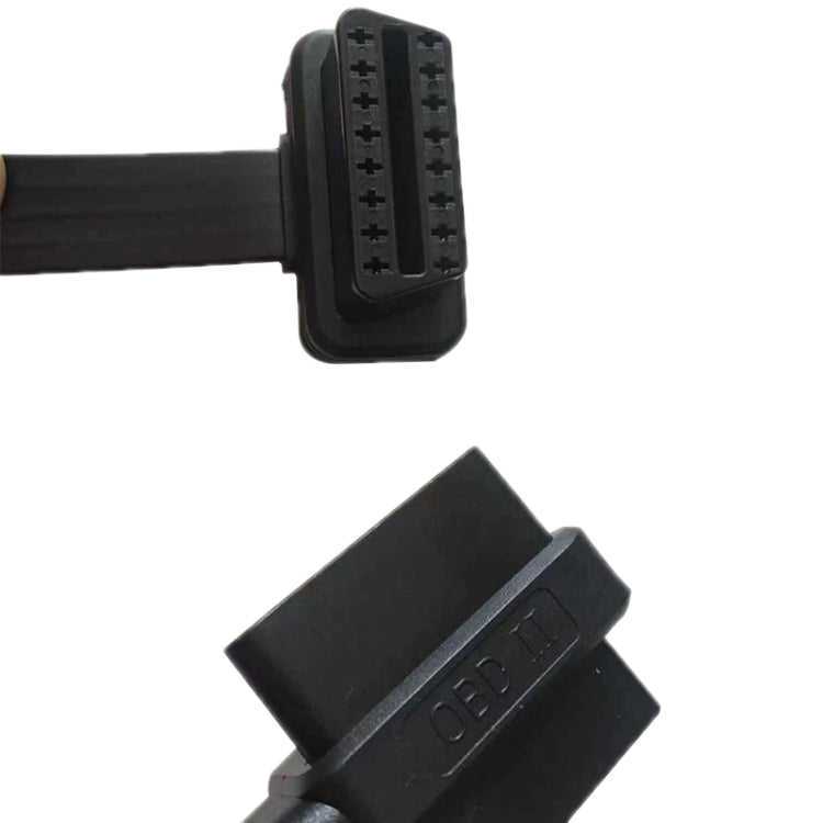 OBD2 Male to Female Tee Extension Cable OD16 16C Flat Cable, 0.3m, 0.6m