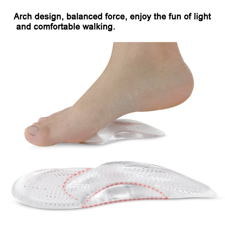 1pair Flat Feet Arch Support Shoe Insoles Adhesive Reusable Arch Cushions, L 40-45, S 35-40