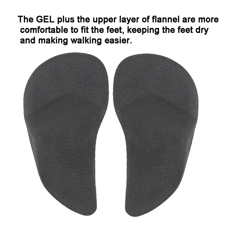 1pair Flat Feet Arch Support Shoe Insoles Adhesive Reusable Arch Cushions, L 40-45, S 35-40